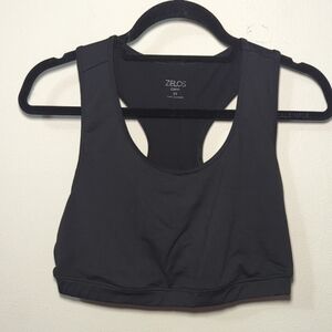 ZELOS Classic Black Curvy Sports Bra Racerback Light Support Women's Size 2X